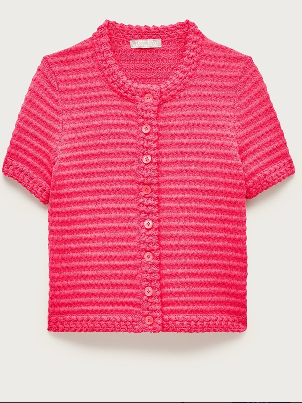 NWT J.Crew Pointelle Sweater in Raspberry